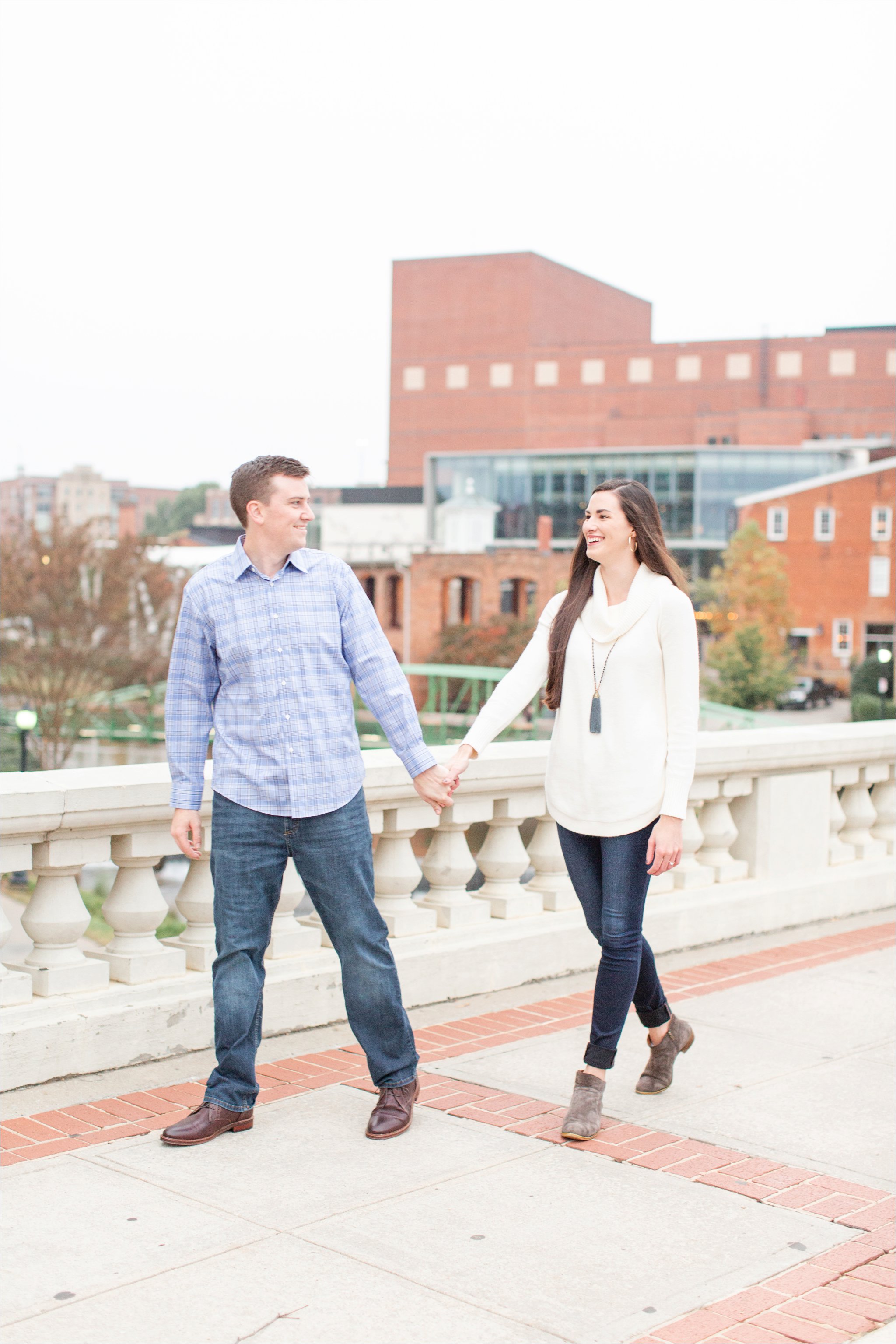 Falls Park Greenville, SC | Downtown Greenville Engagement Photos | Christa Rene Photography