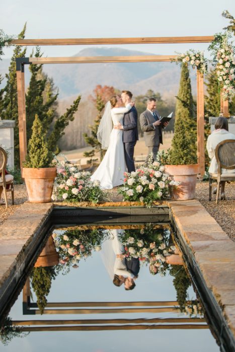 Classic outdoor intimate wedding in the NC Mountains at Hotel Domestique by SC Photogapher Christa Rene Photography