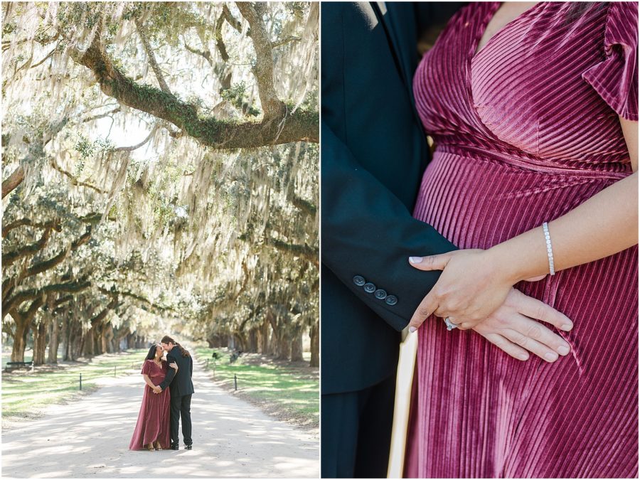 Boone Hall maternity session by Charleston Photographer Christa Rene Photography