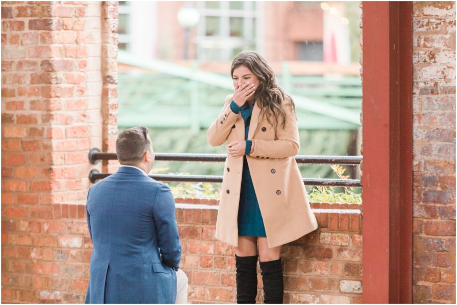Downtown Greenville SC Proposal Photographer by Christa Rene Photography